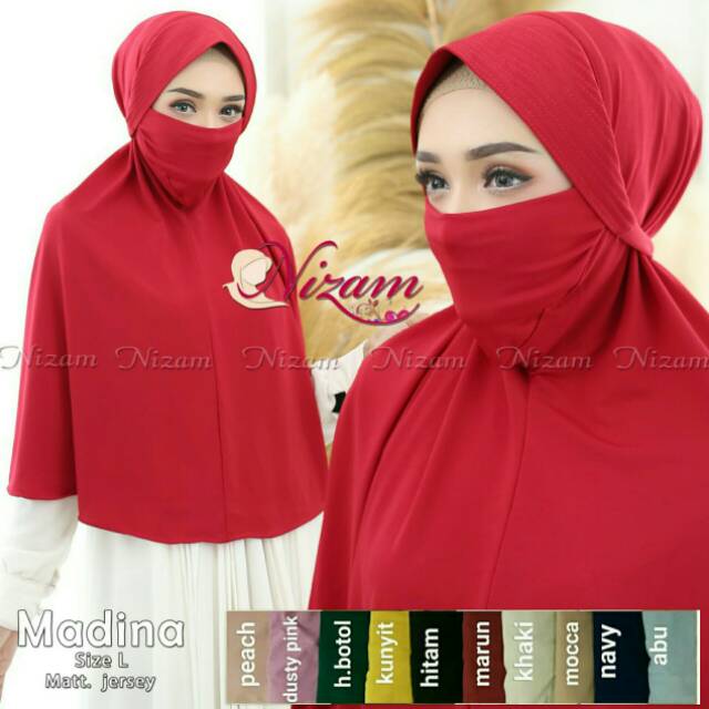 Jilbab Masker MADINA L Ori NIZAM