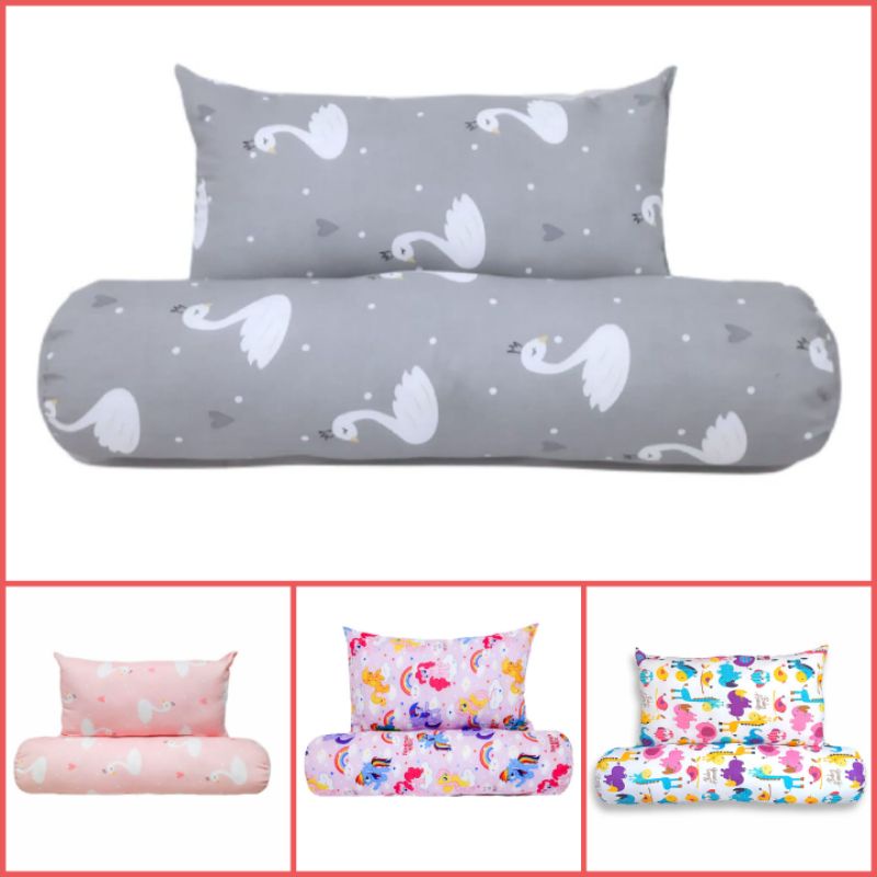 SET BANTAL GULING ANAK KARAKTER MOTI CEWEK UNTUK UMUR 1-8 TAHUN