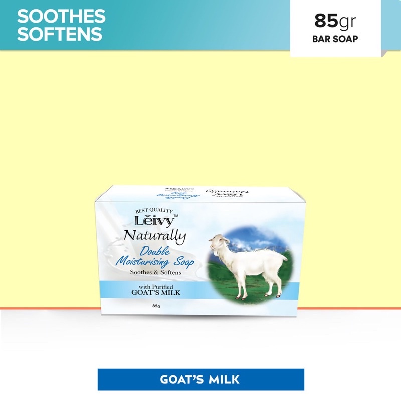 Leivy Double Moisturising - Goats Milk Bar Soap 85gr