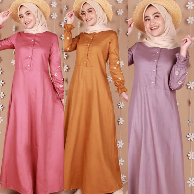 GAMIS ABAYA DANNIS ORI TERBARU 2022 A220607 FREE MASKER
