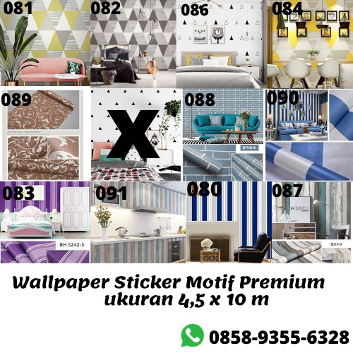 Wallpaper Sticker Wallpaper Dinding Motif Segitiga garis ...