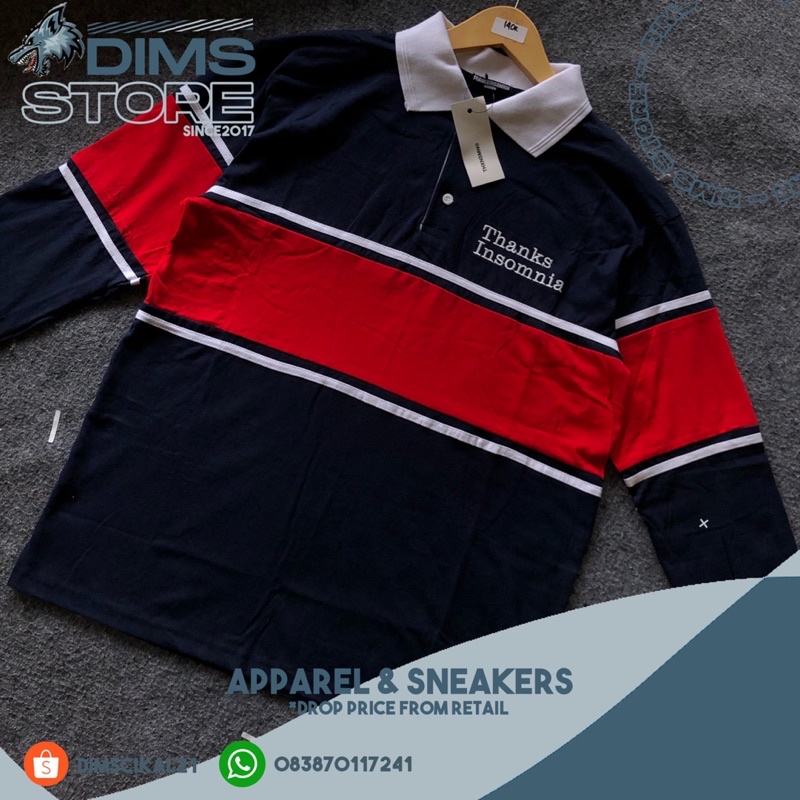 Rugby Shirt Dasseyla Striped Navy Red Thanksinsomnia UNISEX