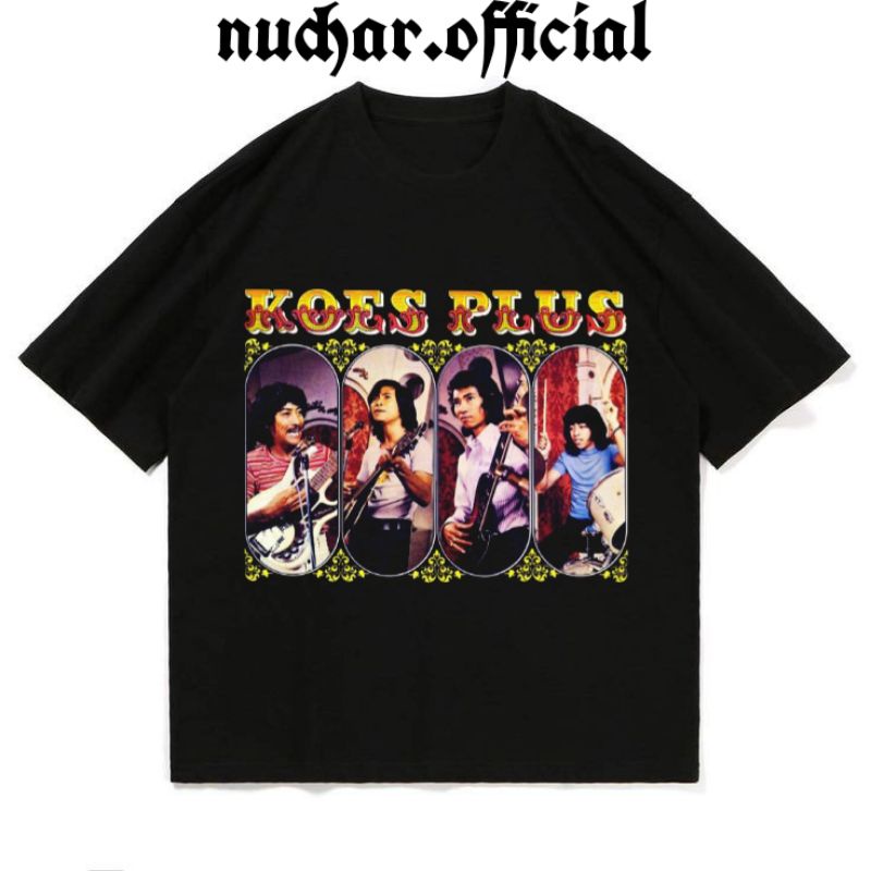 KAOS/T-SHIRT HITAM MURAH BAND LOKAL KOES PLUS UNISEX