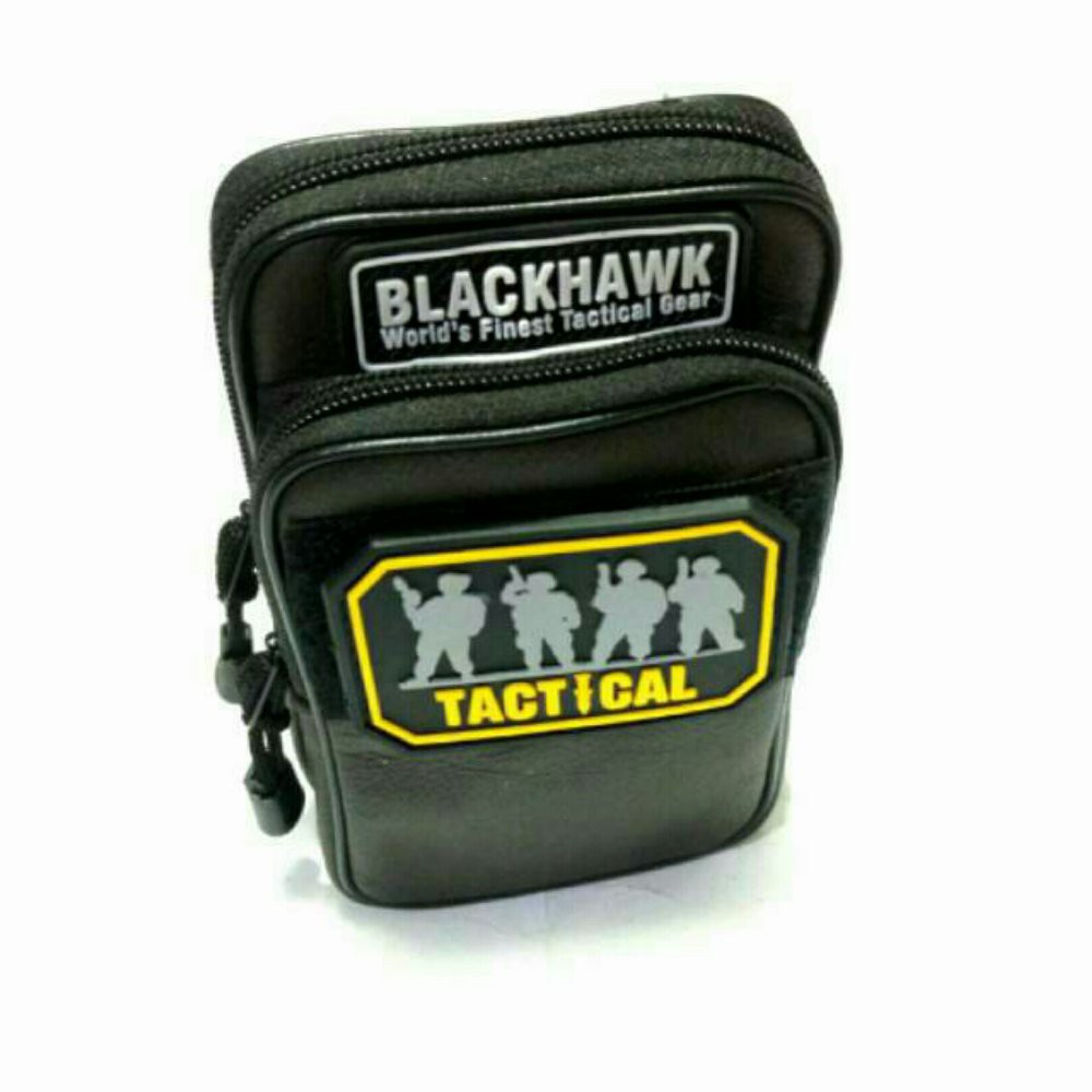 AKSESORIS GADGET Sarung hp tactical kulit asli double - tempat hp kulit - dompet hp tactical kulit-