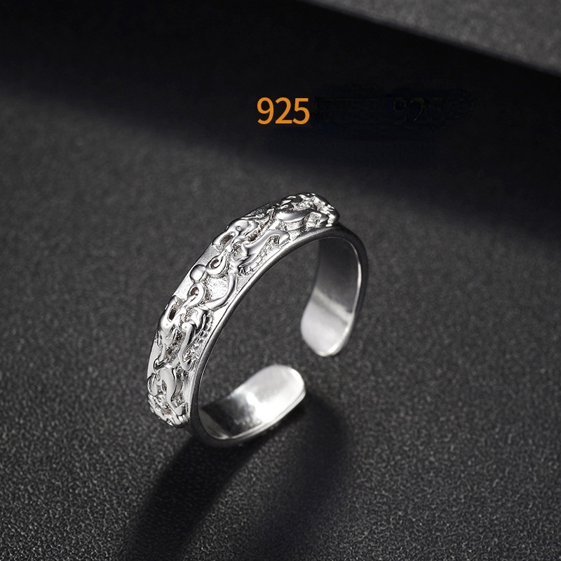 Cincin Bahan Stainless Steel Lapis Silver Untuk Pria Dan Wanita