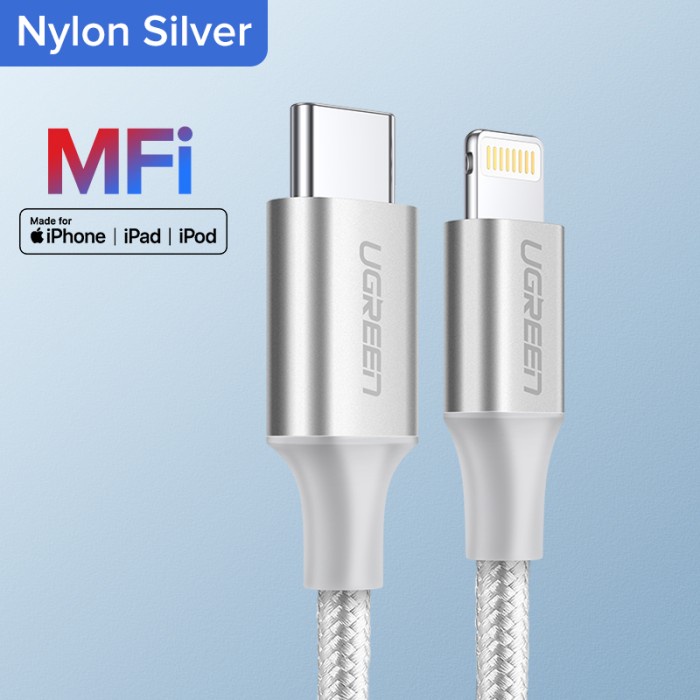 UGREEN Kabel Charger Untuk Apple iPhone 12 13 Pro Max C to Lightning MFI Cable Fast Charging 36W US304