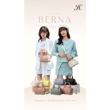 Berna Bag Jimshoney Original Tas selempang wanita clutch handbag realpic cod tas kulit import kado