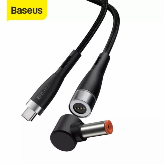 Baseus Kabel Laptop Lenovo Magnetic Type C To DC Round Port 5.5*2.5mm