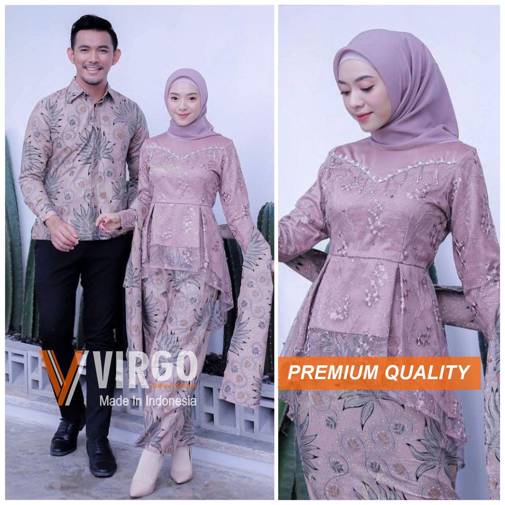 Batik Kebaya Couple Modern, Kebaya Tunangan Lamaran, Kebaya Wisuda, Kebaya Kondangan Terbaru 2021 Dr