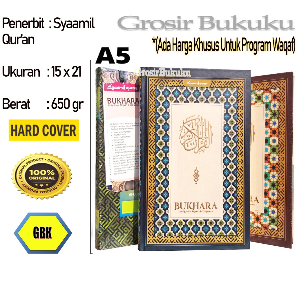 Al-Quran Bukhara A5 Classic / Mushaf Bukhara Tajwid &amp; Terjemah - Syaamil Quran