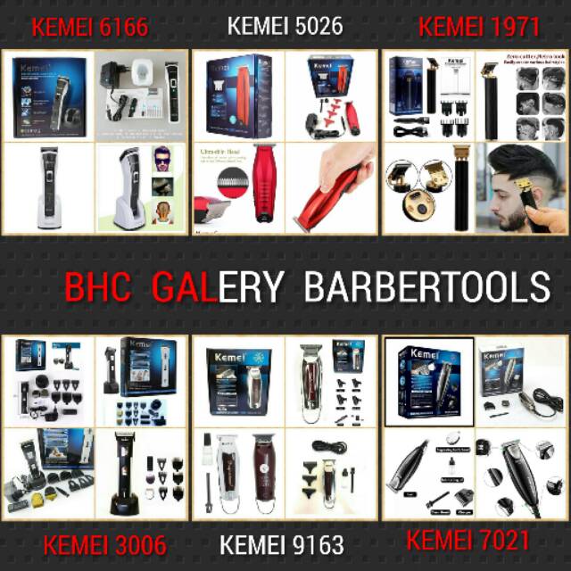 KEMEI TRIMMER 9163 3006 6166 5026 1971 7021 ORIGINAL MESIN CUKUR RAMBUT JENGGOT KUMIS DLL