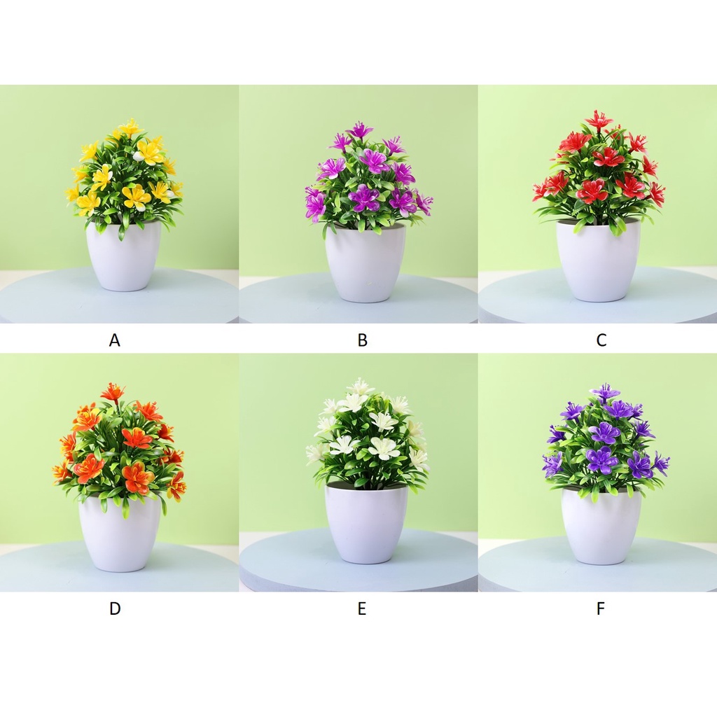 DODORY PT59 Pot Tanaman Hias Bunga Melati Plastik Ornamen Pot Bongsai Artificial Flower Decoration