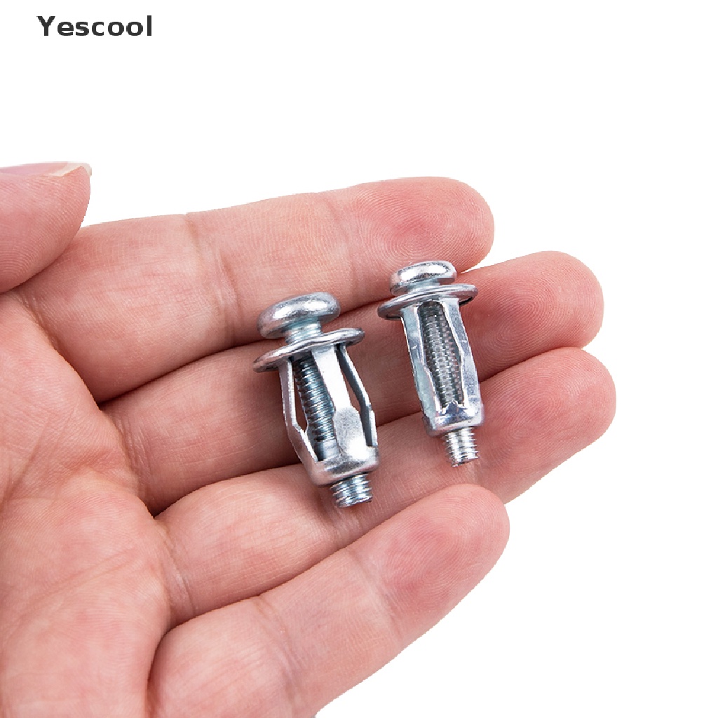 Yescool 10pcs Sekrup M5 / M6 Bahan Metal Untuk Dinding Besi