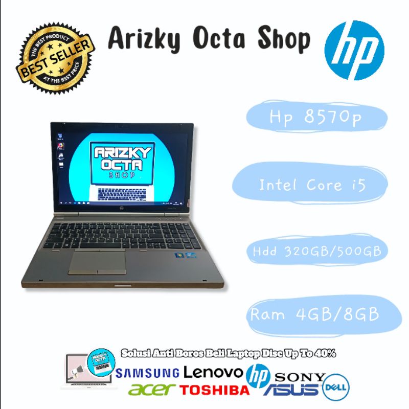 SALE HP Elitebook 8570P COREI5 RAM 4GB HDD 320GB Webcam Dvd 15inc BONUS TAS LAPTOP+PRODUK BERGARANSI