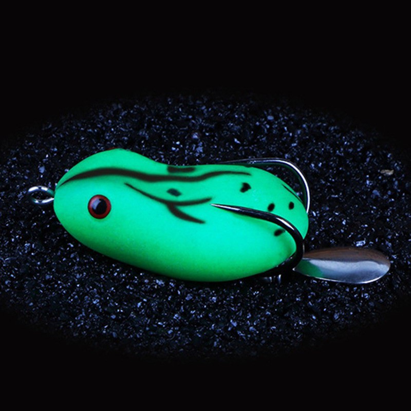 Shengyao 1Pcs New Sequin Frog Luminous Umpan Pancing Soft Fishing Lure 4.5cm/7g Swimbait Ikan Bass Bait Kail