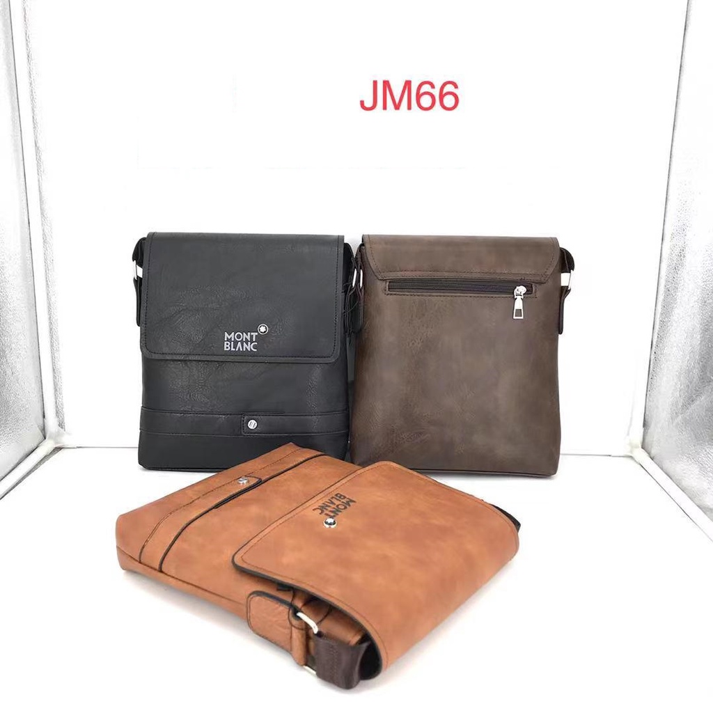 Tas Selempang Pria Keren Multifungsi Waistbag SANDANG MONT BLANC Bahan Kulit Import Kualitas Preium MURAH