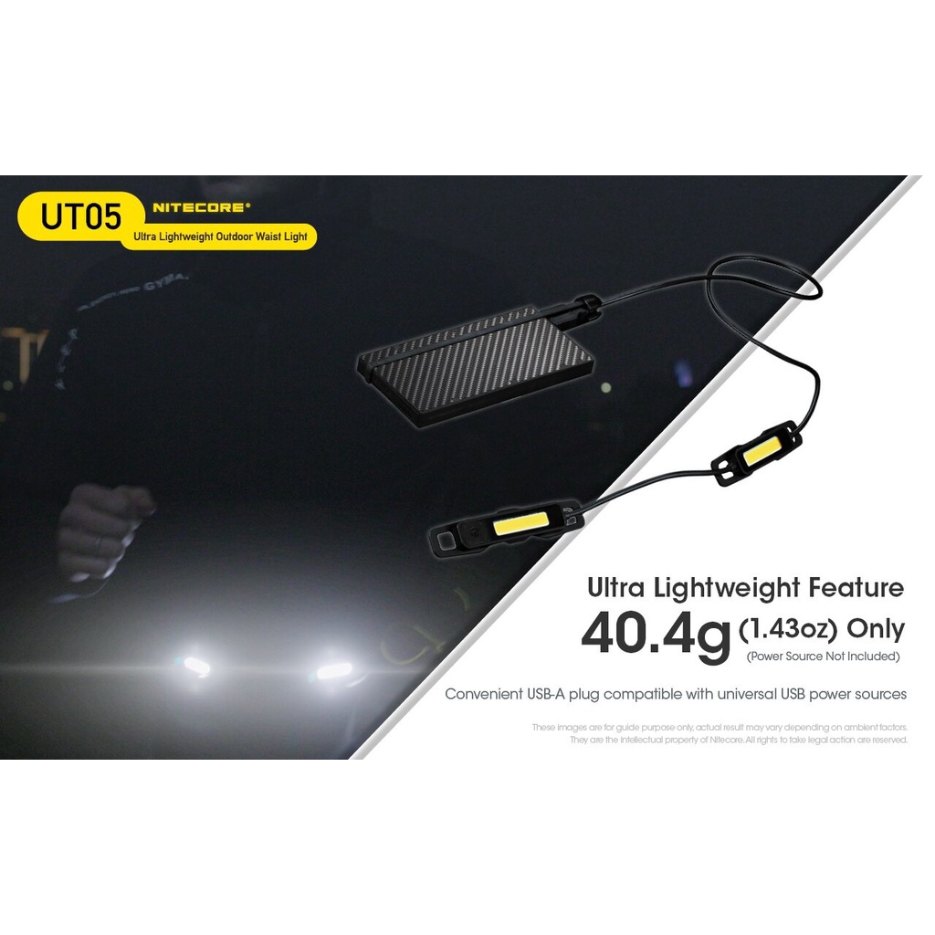 Nitecore Lampu Pinggang Ultra UT05 Senter Pinggang Led Superterang Lightweight Outdoor Waist Light