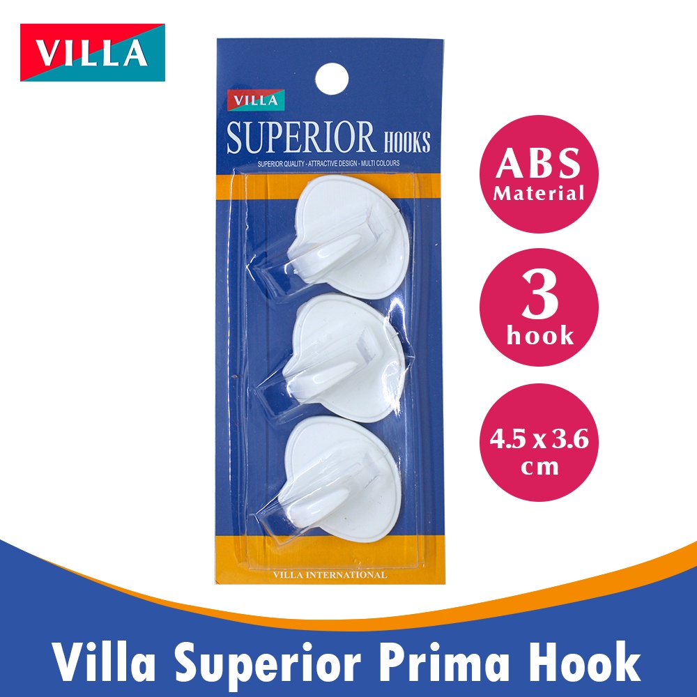 Ktmstore Villa Superior Prima Hook 1004 Gantungan baju Kail Tempel 2201-1004