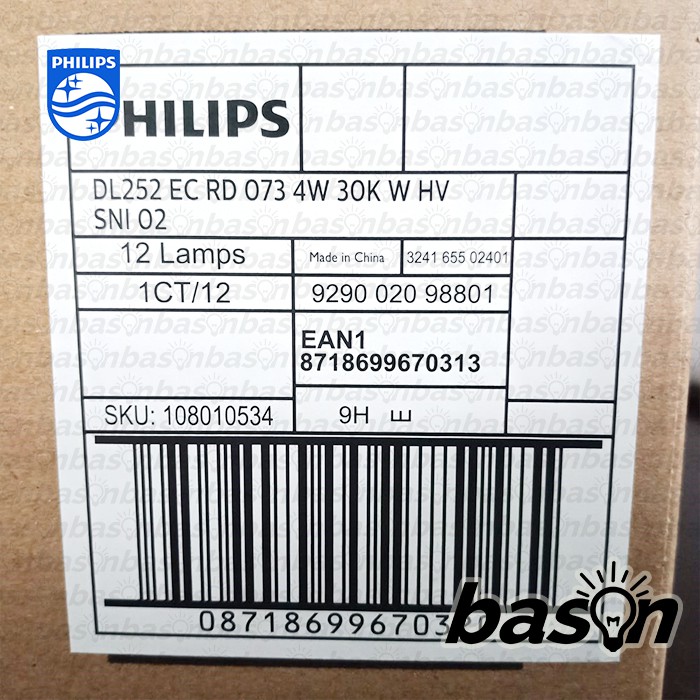 PHILIPS DL252 4W D73 3&quot; - LED Downlight Super Slim with external driver