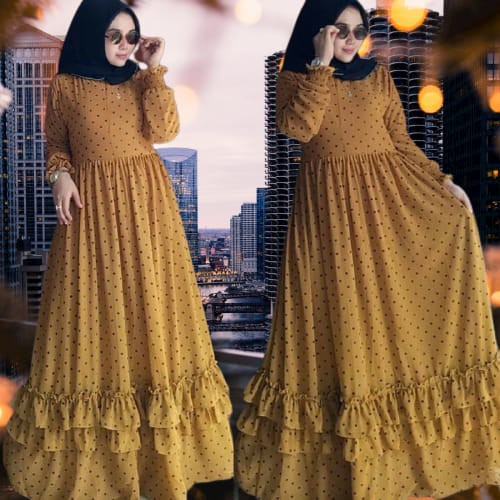 Gamis Ceruti babydoll Baju Syari Gamis Kondangan Gamis kekinian Gamis Menyusui Busui Bahan Siffon