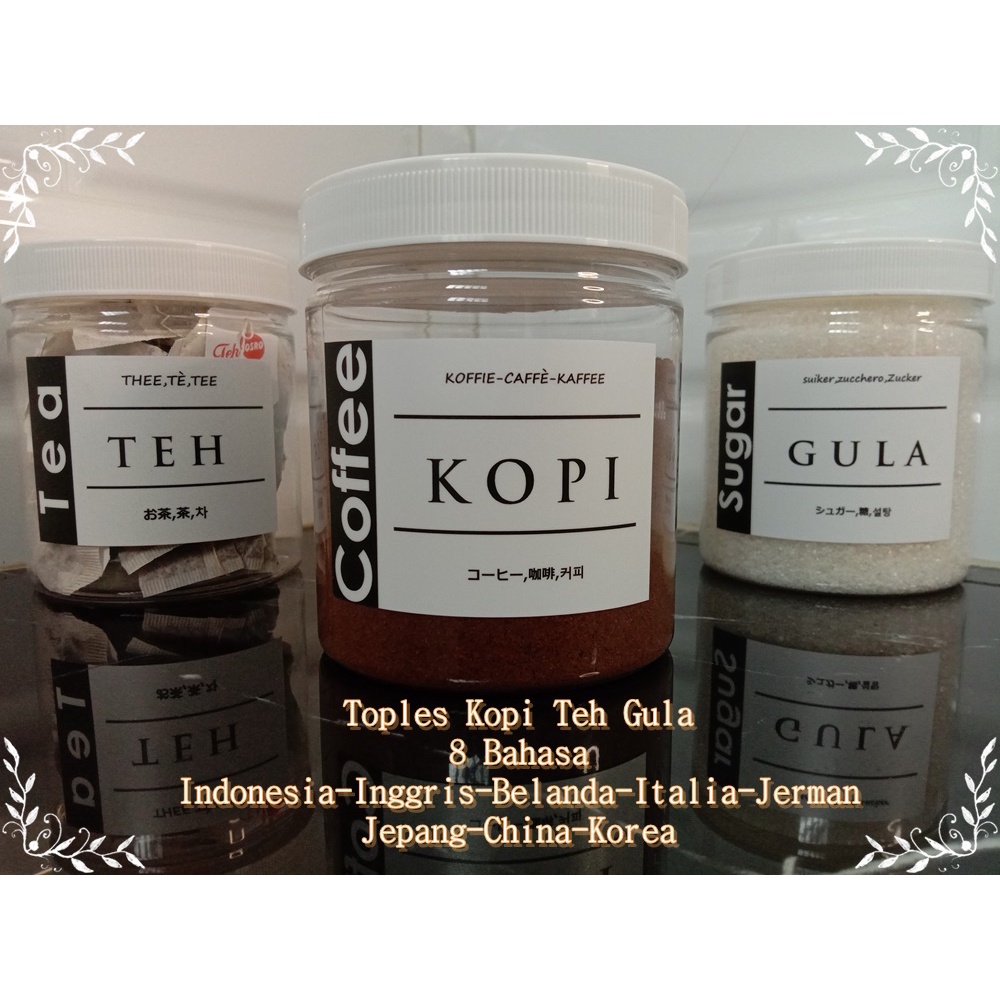 Toples Kopi Gula Teh Set Estetik