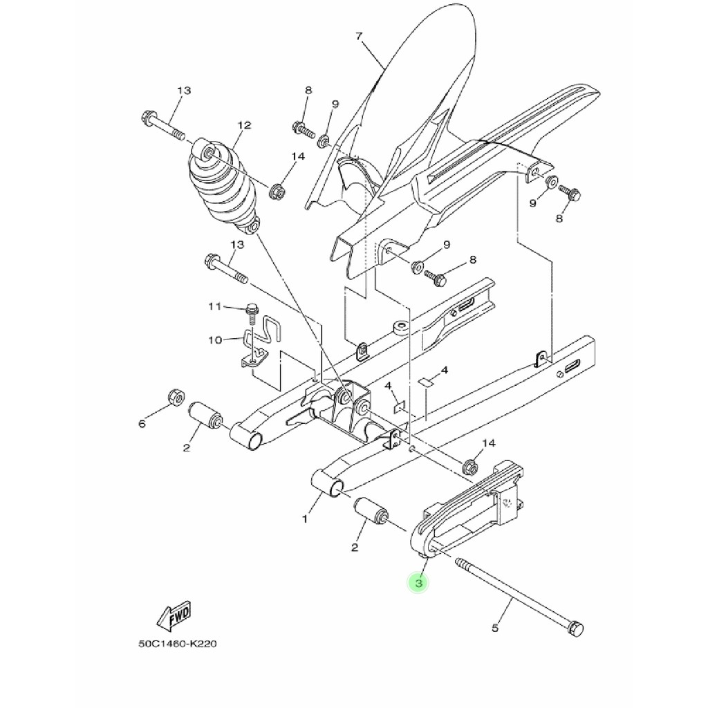 SEAL GUARD KARET BANTALAN RANTAI RANTE SWING ARM FORK JUPITER MX 135 NEW NJMX 5 SPEED ORIGINAL YGP  50C-F2151-00