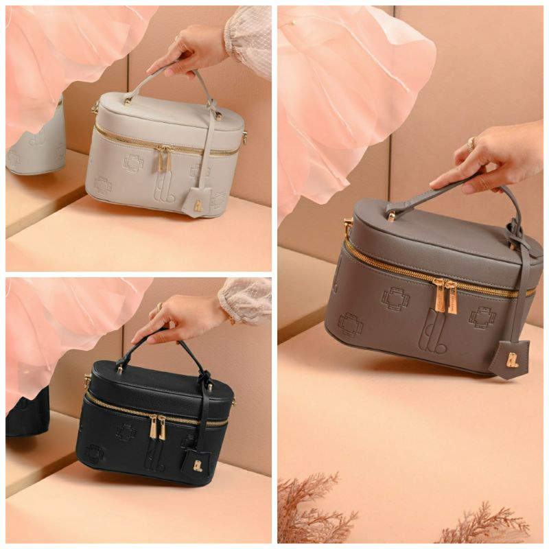ODYSEE BAG _ vanilla, black, taupe