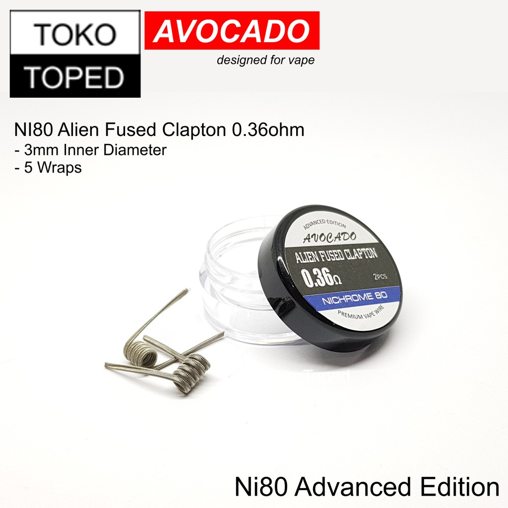 Authentic Avocado ALIEN FUSED CLAPTON Ni80 Coil 0.36 ohm | flavor vape