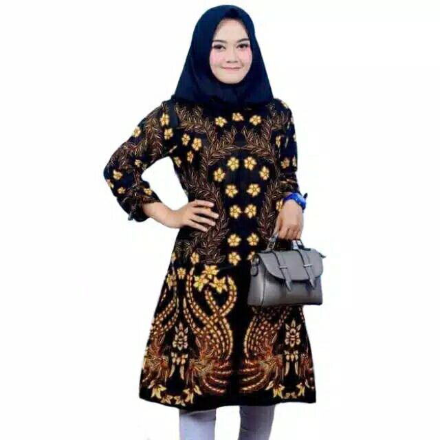 Atasan Batik Tunik Cendrawasih Serut Mpret