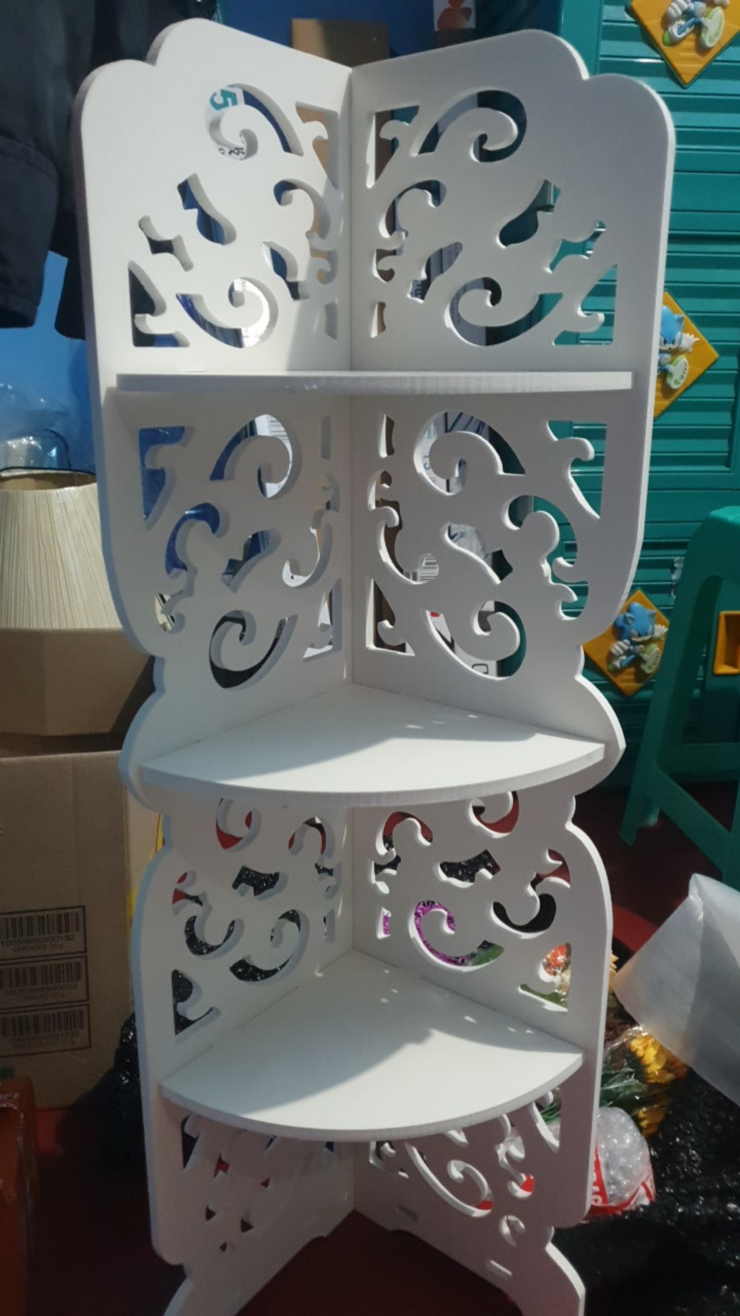 Terlaris! Rak Pot Portable Cantik Stand Corner Rack 4 Layer Design By Megahome