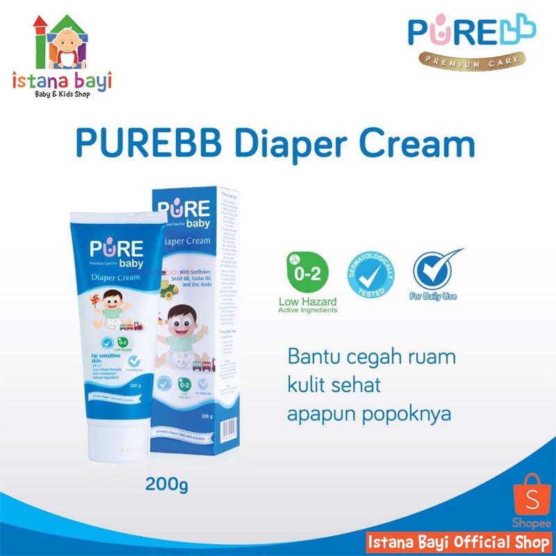 Pure Bb Diaper Cream  /Purebb Diaper Cream krim Popok bayi