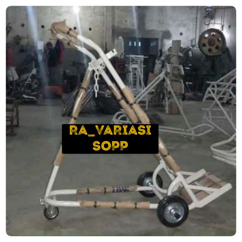 Troli tabung oksigen 6m3 , troli besar dorongan oksigen / 6 kubik