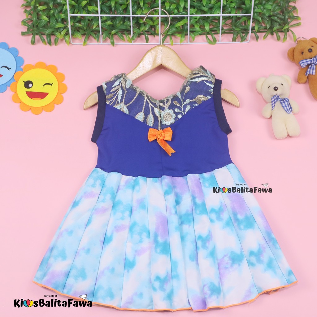 Dress Meira uk Bayi - 4 Tahun / Dres Baby Anak Perempuan Brukat Kensi Import Gaun Pesta Cewek Murah