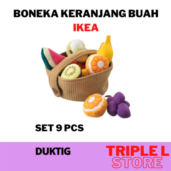 

Jual Boneka Edukasi Buah Mainan Anak Memasak Set isi 9 Pcs DKTG Diskon