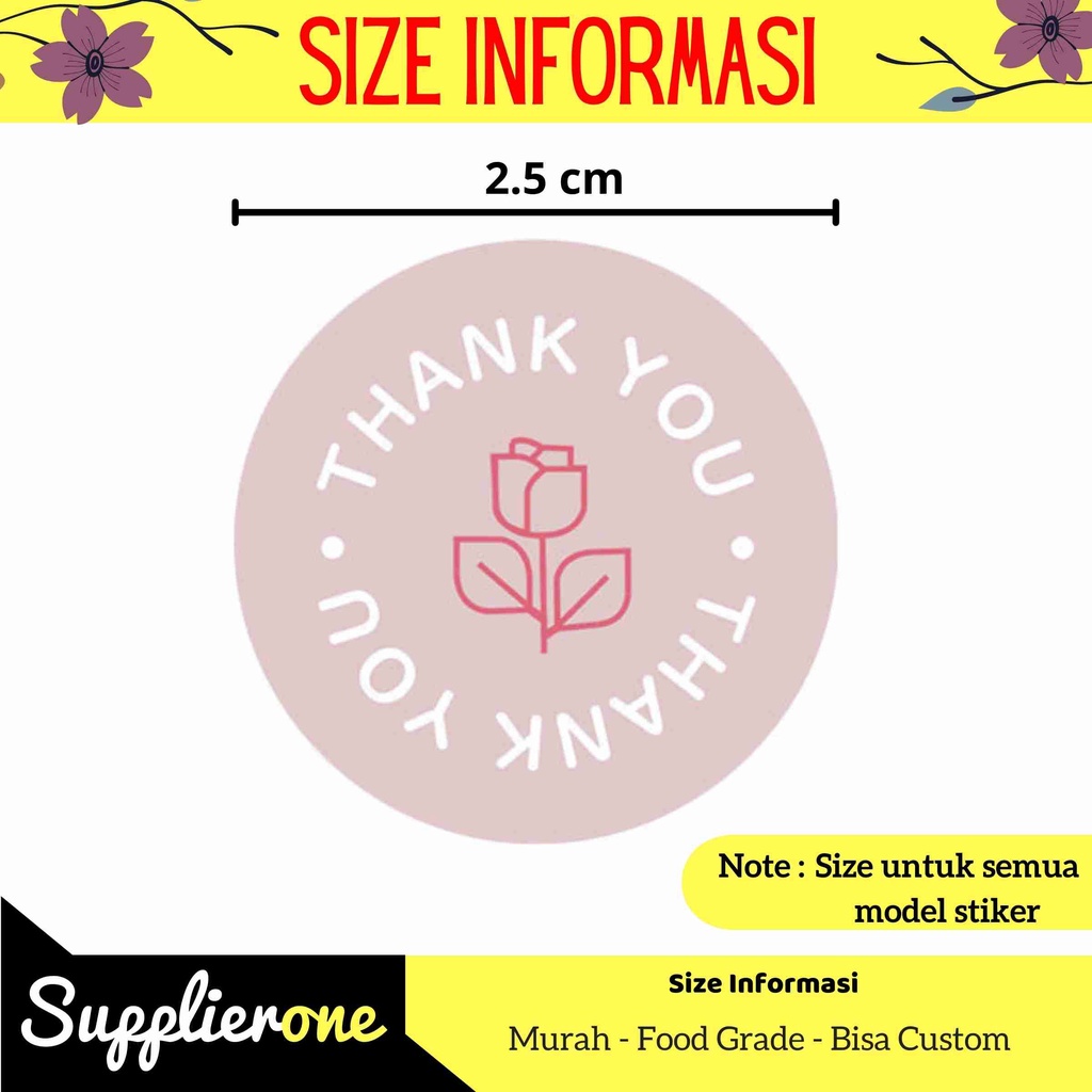 

H7Y Thank You Sticker isi 500 pcs / Sticker Terima Kasih / Sticker Makanan