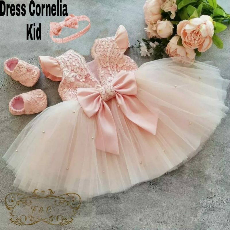 Dress Anak Perempuan / Dress Anak Free Bando( Tanpa Sepatu) / Dress Cornelia