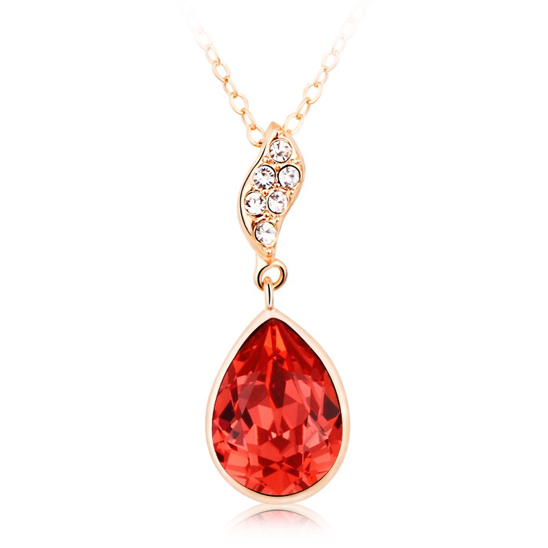 Angels Tears Kalung Kristal Swarovski Wanita Cewek Mewah Elegan Impor Kado Hadiah Ultah Tear Drop