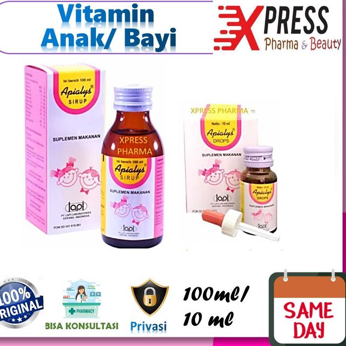 [DISCOUNT GRH82] ⚡XPRESS⚡ Apialys sirup / drop Apyalis Apialis Obat Vitamin Anak Bayi Nafsu Makan Zr Terlaris