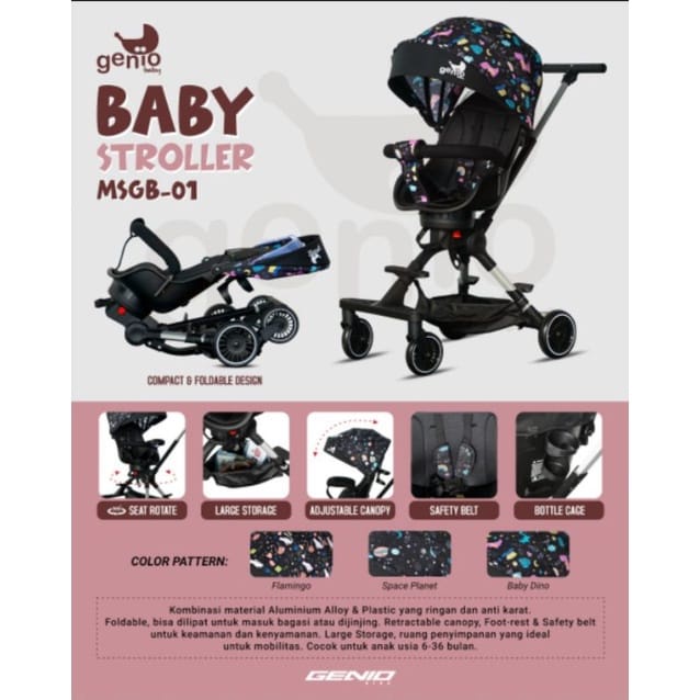 Genio MSGB-01 Stroller Kereta Dorong Bayi