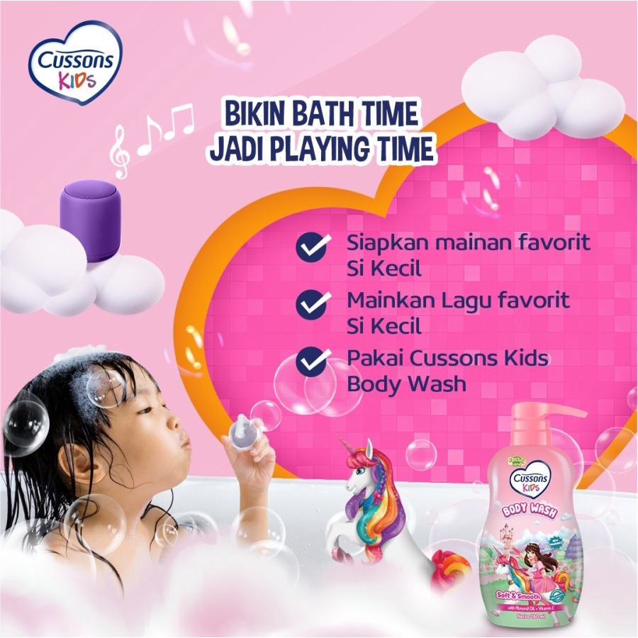 Cussons Kids Body Wash Botol 280ml Sabun Mandi Anak Cair