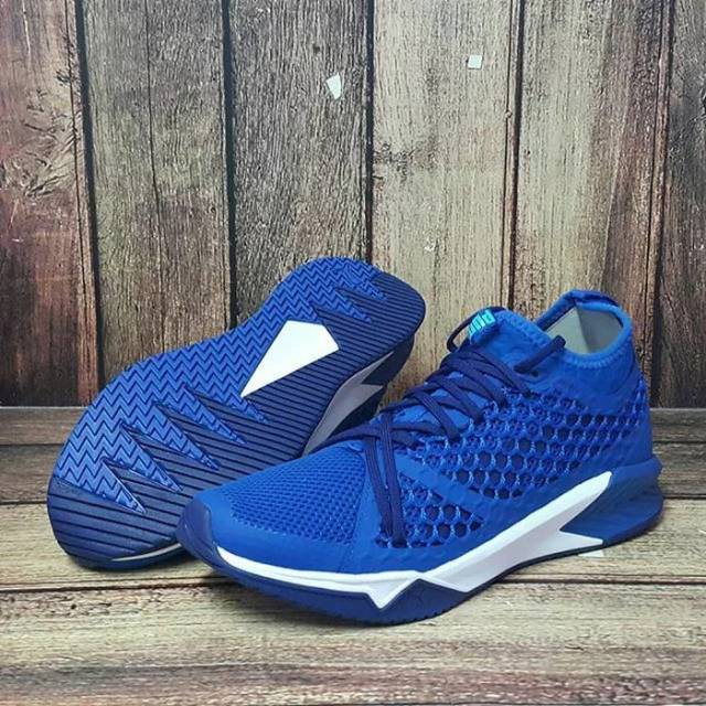 ORIGINAL PUMA IGNITE XT NETFIT Sepatu Olahraga Lari Pria Biru