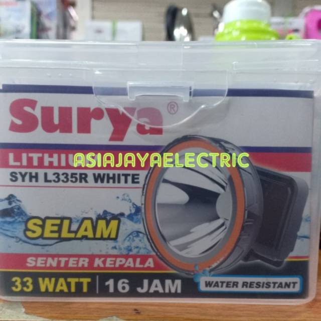 SENTER KEPALA CAS SURYA HEADLAMP 33W 33 WATT DIVING SELAM WATERPROOF