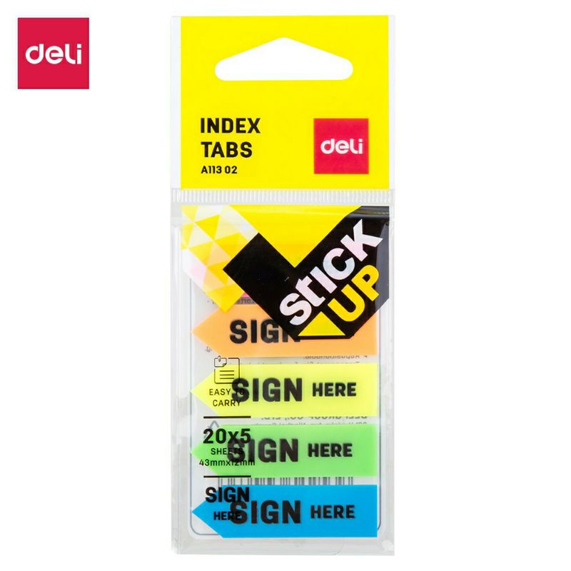 

DELI EA11302 SIGN HERE STICKER STICKY NOTE FLAG STIKER TANDA TANGAN