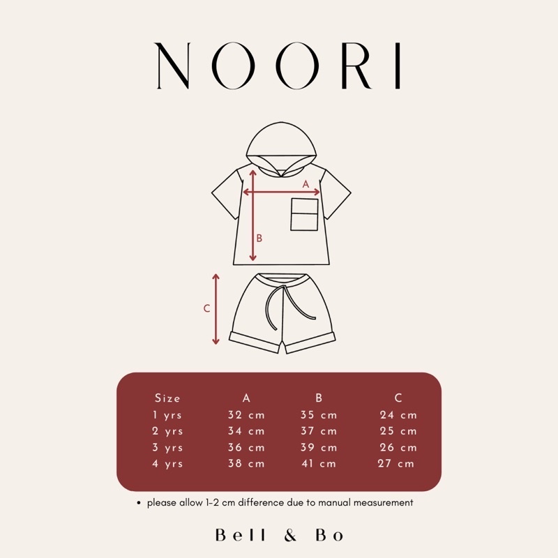 NOORI BELL&amp;BO | HOODIE ANAK | SETELAN ANAK HOODIE