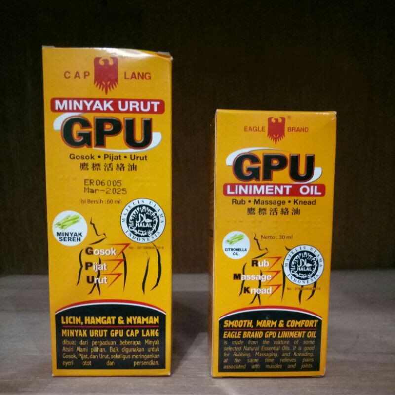 GPU MinyaK Urut CAPLANG 30ML  60ML