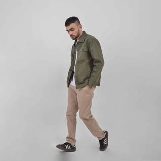 BREY CO Rex Jacket Reseda Green Canvas Solid Jaket Pria BREY CO Rex Jacket Reseda Green Canvas Solid Jaket Pria