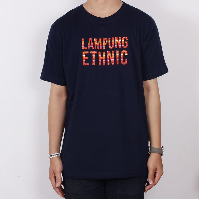 KAOS T-SHIRT PRIA/WANITA - KAWAY KAW-LPG ETHNIC NAVY