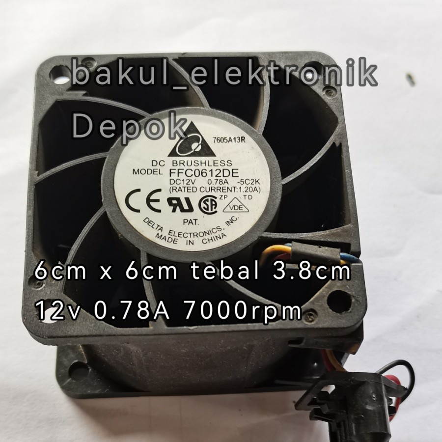 FAN DELTA 12V 6CM 0.83A