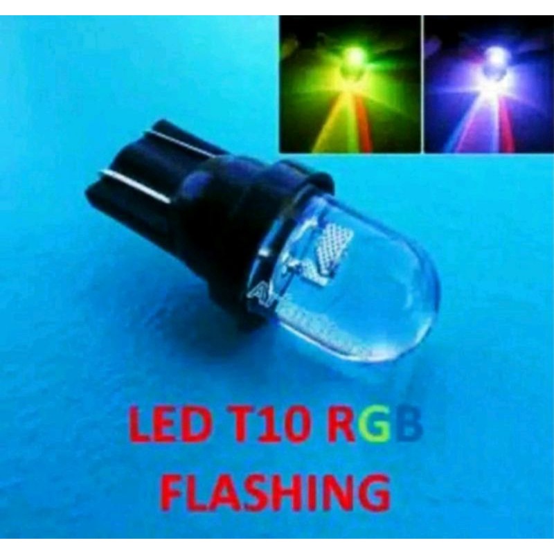 (1SET)Lampu Senja Sen 7 Warna T10 Warna Kedap Kedip Flash, RGB, Strobo, Lampu Kota, Led Rgb, Murah, 