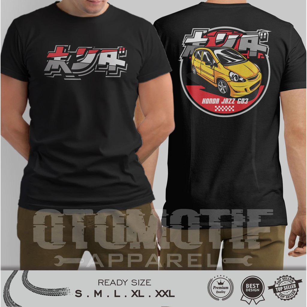 KAOS OTOMOTIF HONDA JAZZ GD3 JAPAN LOGO SERIES 01